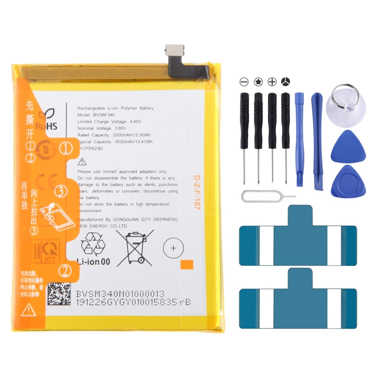 Battery Replacement, For VSMART BVSM-420 4450mAh, For VSMART BVSM-330 3520mAh, For VSMART BVSM-620 4000mAh, For VSMART BVSM-340 3500mAh, For Vsmart joy 3 plus BVSM-430 5000mAh, For VSMART BVSM-220 2550mAh, For VSMART BVSM-230 BVSM230 3000mAh           ...