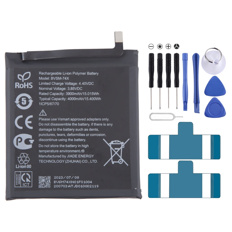 Battery Replacement, For VSMART BVSM-420 4450mAh, For VSMART BVSM-330 3520mAh, For VSMART BVSM-620 4000mAh, For VSMART BVSM-340 3500mAh, For Vsmart joy 3 plus BVSM-430 5000mAh, For VSMART BVSM-220 2550mAh, For VSMART BVSM-230 BVSM230 3000mAh           ...