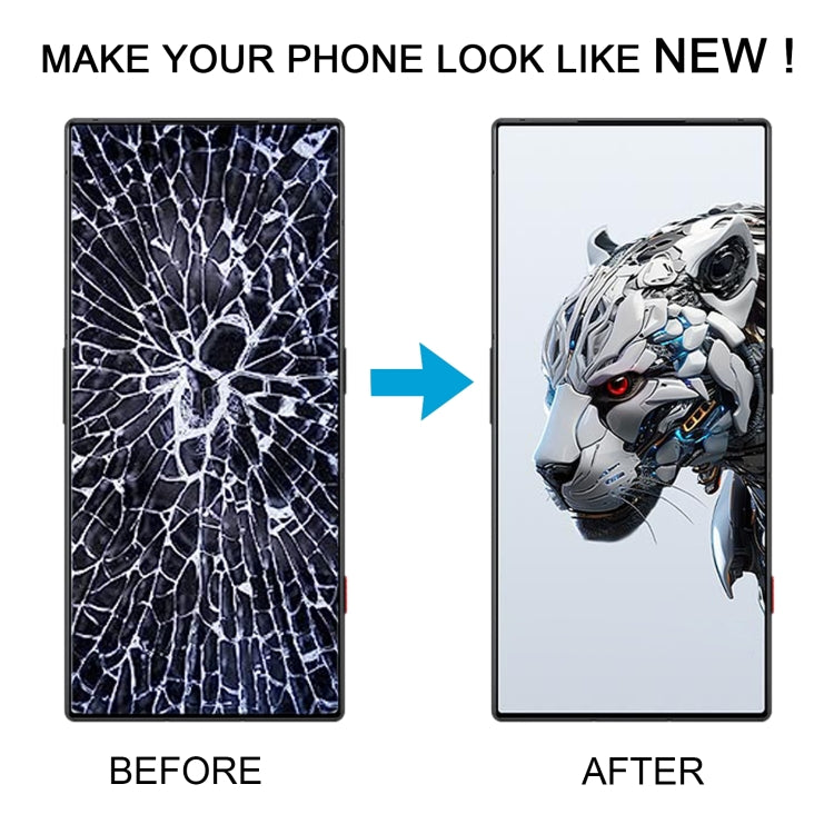 Front Screen Outer Glass Lens with OCA Optically Clear Adhesive, For ZTE nubia RedMagic 9 Pro+, For ZTE nubia RedMagic 9 Pro NX769J, For ZTE nubia RedMagic 8S Pro+, For ZTE nubia RedMagic 8 Pro+, For ZTE nubia RedMagic 8 Pro NX729J