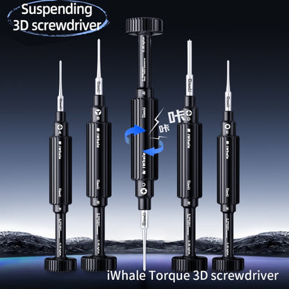 QianLi iWhale Special S2 Steel Magnetic Torque 3D Screwdriver, A Phillips 0.35, B Tri-point 0.35, C Pentalobe 0.35, D Pinhead Phillips 0.35, E T2 Torx 0.35