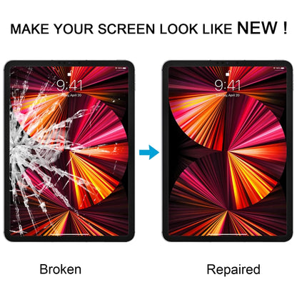 Front Screen Outer Glass Lens with OCA Optically Clear Adhesive, For iPad Pro 11 2021 2022, For iPad Air 5, For iPad mini 6, For iPad Air 4, For iPad Pro 11 2018 2020, For iPad Pro 12.9 2018 2020, For iPad Pro 9.7