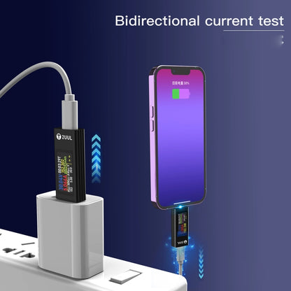2UUL Charging Mate Type-C Mini Charging Detector with Bidirectional Current Test, Charging Detector