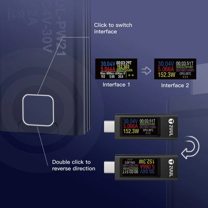 2UUL Charging Mate Type-C Mini Charging Detector with Bidirectional Current Test, Charging Detector