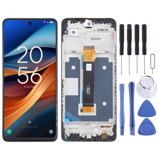 OEM LCD Screen Digitizer Full Assembly with Frame, For TCL 50 SE, For TCL 40 NxtPaper 5G, For TCL 40 NxtPaper 4G, For TCL 406 T506K, For TCL 40 XE, For TCL 40 XL T608M, For TCL 40 SE, For TCL 408 T507D1, For TCL 405 T506D, For TCL 40 R T771K