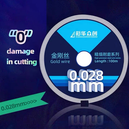 Curved LCD Screen Separation Diamond Wire, 0.028mm x 100m, 0.035mm x 100m, 0.02mm x 100m, 0.03mm x 100m, 0.04mm x 100m, 0.05mm x 100m