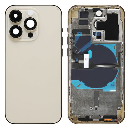 For iPhone 14 Pro Battery Back Cover with Power + Volume Flex Cable + Wireless Charging Module, China Version, CE EU Version, US Version