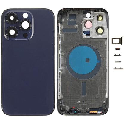 For iPhone 14 Pro Max Battery Back Cover with Side Keys & Card Tray, US Version, China Version, CE EU Version