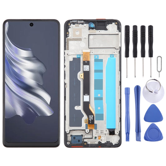OEM LCD Screen Digitizer Full Assembly With Frame, For Tecno Spark 20 Pro 4G KJ6, For Tecno Spark 20C BG7n, For Tecno Spark 10C KI5k, For Tecno Spark Go 2023 BF7n, For Tecno Spark 10 Pro KI7
