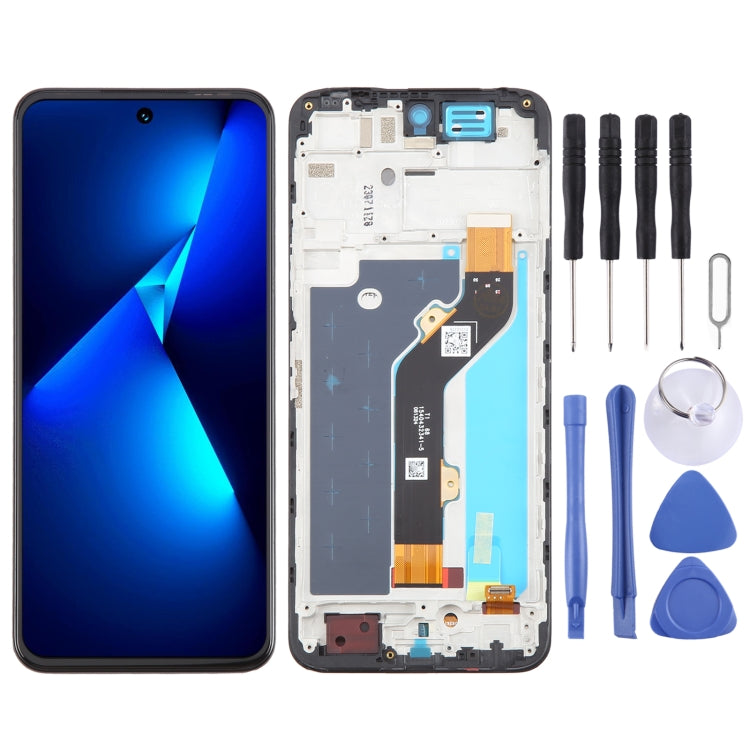 LCD Screen Digitizer Full Assembly With Frame, For Tecno Pova Neo 3 LH6n