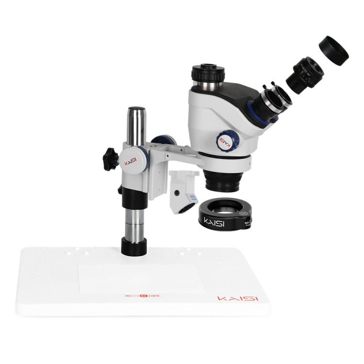 Kaisi TX-350E Ver1.3 7X-50X Zoom Trinocular Stereo Microscope with Big Base & 4K Camera