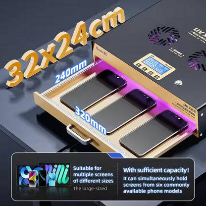 Qianli UVX24 16 inch Powerful Integrated UV Curing Lamp Box, US Plug, UK Plug, EU Plug