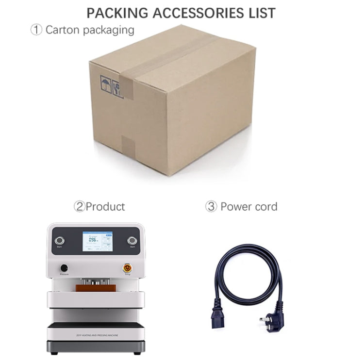 TBK 201P Frame / Screen / Back Cover Pressure Holding Machine with Built-in Vacuum Pump, US Plug, UK Plug, EU Plug, AU Plug