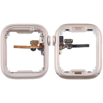 Aluminium Alloy Middle Frame Bezel Plate with Crown Spin Axis Flex Cable, For Apple Watch Series 7 / 8 / 9 45MM LTE, For Apple Watch Series 7 / 8 / 9 45MM GPS, For Apple Watch Series 7 / 8 / 9 41MM LTE, For Apple Watch Series 7 / 8 / 9 41MM GPS