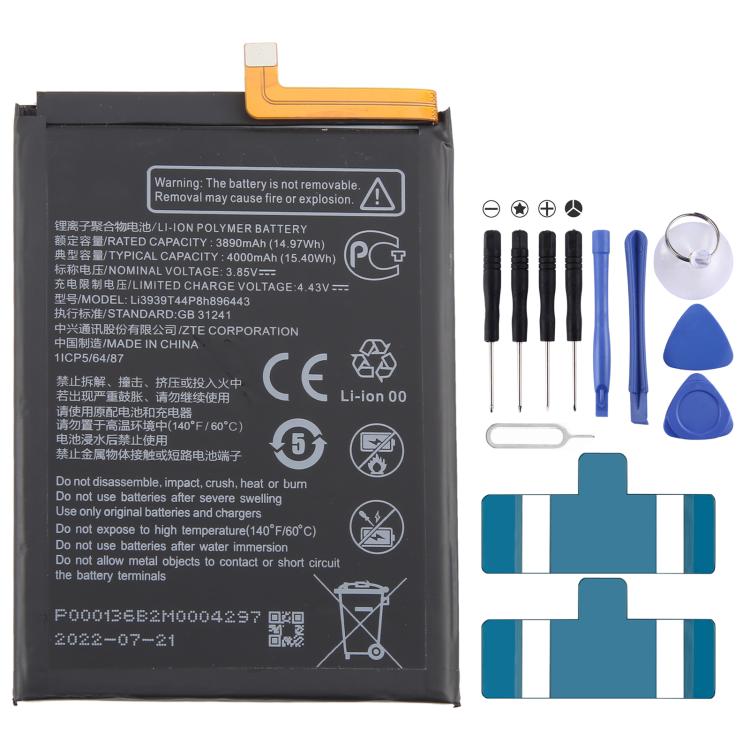 Battery Replacement, For ZTE Axon 60 / 60 Lite E6706ZTE-B 5000mAh, For ZTE Blade A34 / A54 GH6701-GH6702 5000mAh, For ZTE Nubia Z60 Ultra Li3959T45P8h816761 6000mAh, For ZTE Blade V50 Vita Li3852T44P8HA26650 5200mAh�������������������������������������...