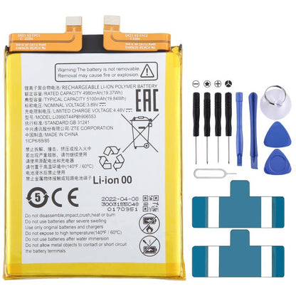 Battery Replacement, For ZTE Axon 60 / 60 Lite E6706ZTE-B 5000mAh, For ZTE Blade A34 / A54 GH6701-GH6702 5000mAh, For ZTE Nubia Z60 Ultra Li3959T45P8h816761 6000mAh, For ZTE Blade V50 Vita Li3852T44P8HA26650 5200mAh�������������������������������������...