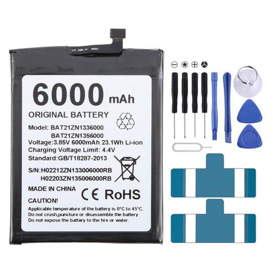 Battery Replacement, For DOOGEE V20 / V20S BAT21ZN1336000 6000mAh, For Doogee S89 / S89 Pro BAT22M2012000 12000mAh, For DOOGEE S97 Pro BAT18735500 8500mAh, For DOOGEE X96 Pro BAT20X965400 5400mAh, For DOOGEE S59 Pro BAT20M1710050 10050mAh