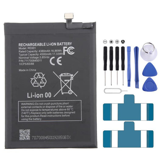 Battery Replacement, For T-Mobile REVVL 6 5G RE001 4380mAh