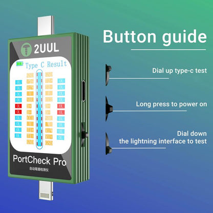 2uul PW31 PortCheck Pro 5V / 2A Type-C / Lighting Interface Automatic Tail Plug Detector, 2uul PW31