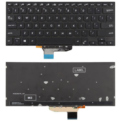 US Version Backlit Laptop Keyboard for Asus VivoBook S14 K430 A430 X430 S403 S4300F S4300U, S14 (Black), S14 (Silver)