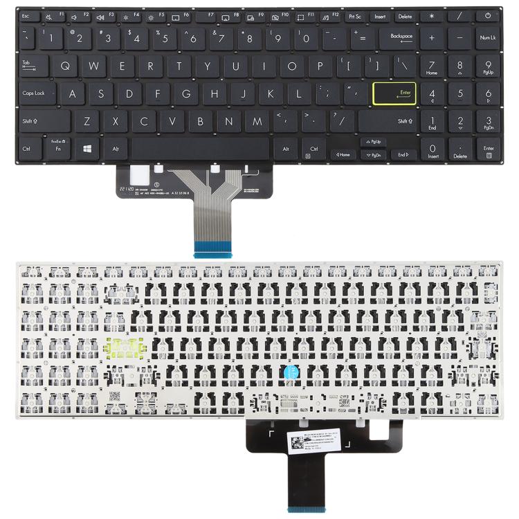 US Version Laptop Keyboard for Asus VivoBook X521 V5100E X521FL S5600F S533F 2020, X521  (Silver), X521 (Black)