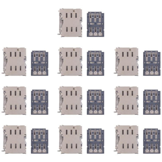 10pcs Original SIM Card Reader, For Galaxy S24 Ultra SM-S928, For Galaxy S24+ SM-S928, For Galaxy S24 SM-S921, For Galaxy S23 Ultra 5G SM-S918, For Galaxy S23+ 5G SM-S916, For Galaxy S23 5G SM-S911, For Galaxy S22 Ultra 5G SM-S908