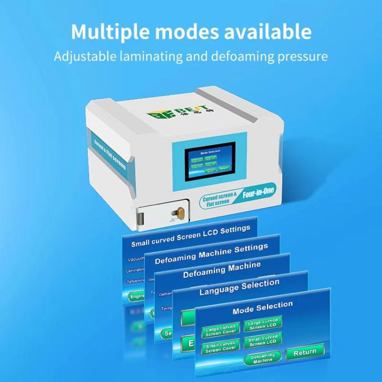 BEST B-528 4 in 1 7 inch Intelligent Laminating and Defoaming Machine Built-in Vacuum Pump, EU Plug, US Plug, UK Plug, AU Plug