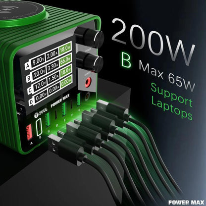 2UUL PC01 POWER MAX 200W Multi-Port Charger Adjustable Voltage Power Supply