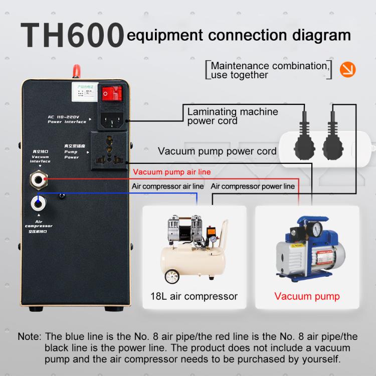 Qianli TH600 Phone LCD Curved / Straight Screen Universal Pressing Laminating Machine