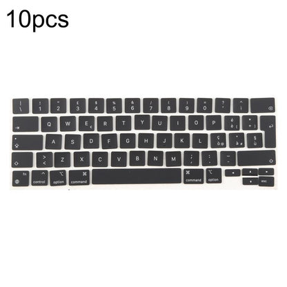For MacBook A2251 A2289 A2238 A2338 10pcs UK Big Enter Version Keycaps, Sweden, Denmark, Italy, Arabic, German, Russian, Hungary, French, Norway, Spain, Portugal, English