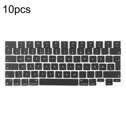 For MacBook A2681 A2941 A3113  A3114 10pcs UK Big Enter Version Keycaps, Arabic, French, Italy, German, Denmark, Sweden, Hungary, Spain, Norway, Russian, Portugal