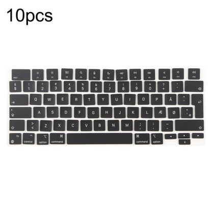 For MacBook A2442 A2485 A2779 A2780 A2991 A2992 A2918 10pcs UK Big Enter Version Keycaps, Arabic, French, Italy, German, Denmark, Sweden, Hungary, Spain, Norway, Russian, Portugal
