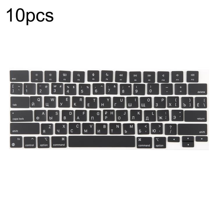 For MacBook A2442 A2485 A2779 A2780 A2991 A2992 A2918 10pcs US Small Enter Version Keycaps, Russian, Korean