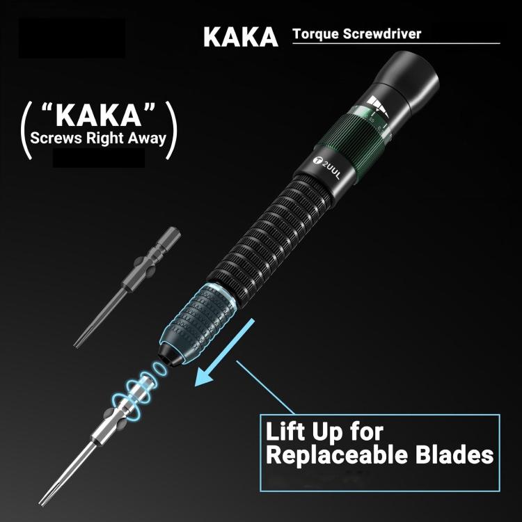 2UUL KAKA Adjustable Torque Magnetic Screwdriver, Tri-Point 0.6, Philips 1.2, Pentalobe 0.8