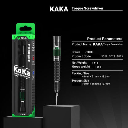 2UUL KAKA Adjustable Torque Magnetic Screwdriver, Tri-Point 0.6, Philips 1.2, Pentalobe 0.8