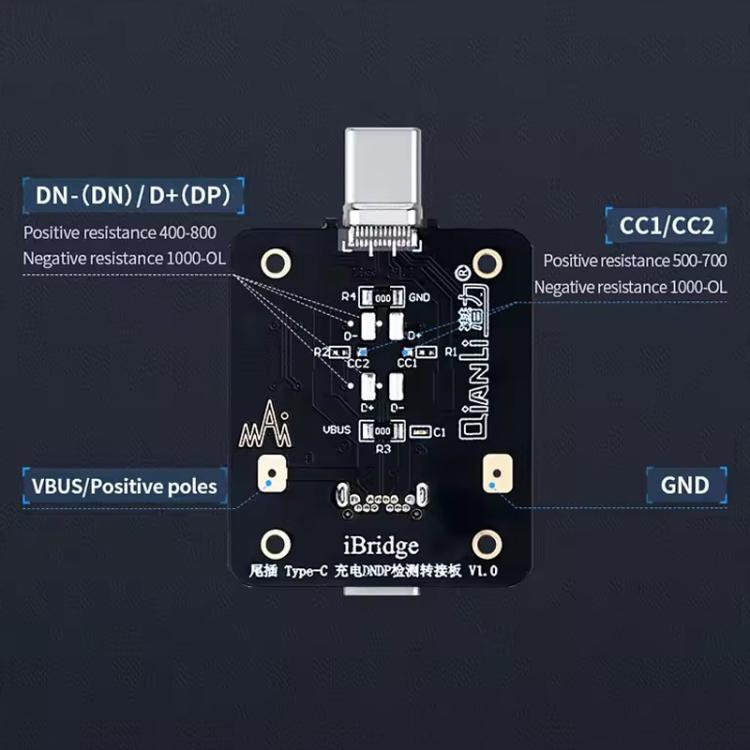 QianLi iBridge Tail Plug Charging DNDP Detection Epitaxial Board