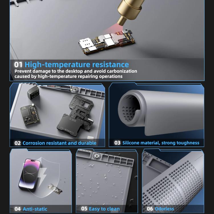 Mega-Idea B656 Desktop Insulation Heat-Resistant Silicone Pad, B656