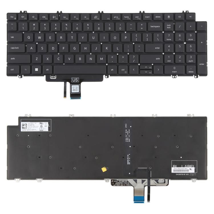 US Version Backlit Laptop Keyboard for Dell Latitude 3540 5520 5521 5530 5531 5540, For Dell Latitude 3540
