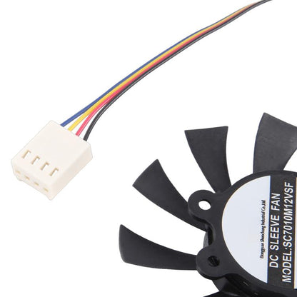For SEEWO SC7010M12VSF DC12V 0.18A 4Pin Cooling Fan, 4Pin Fan blade diameter 65mm