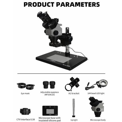 Kaisi 6558 6.5-58X Synchronous Zoom Trinocular Stereo Microscope, Kaisi 6558
