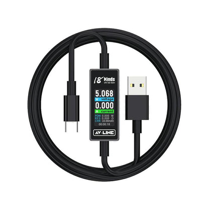 18 Kinds AV-Line 2.0 1.2m Intelligent Detection Charging Data Cable, USB to  8 Pin, USB to Type-C