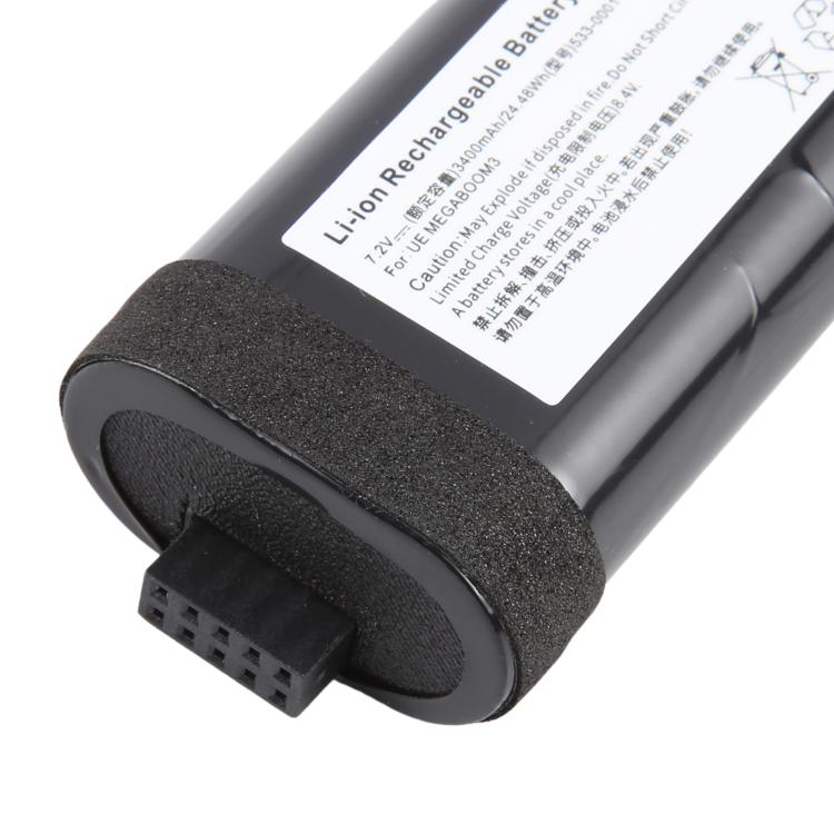 For Logitech UE Megaboom 3 533-000146 2ICR19/66 3400mAh Battery, For Logitech UE Megaboom 3