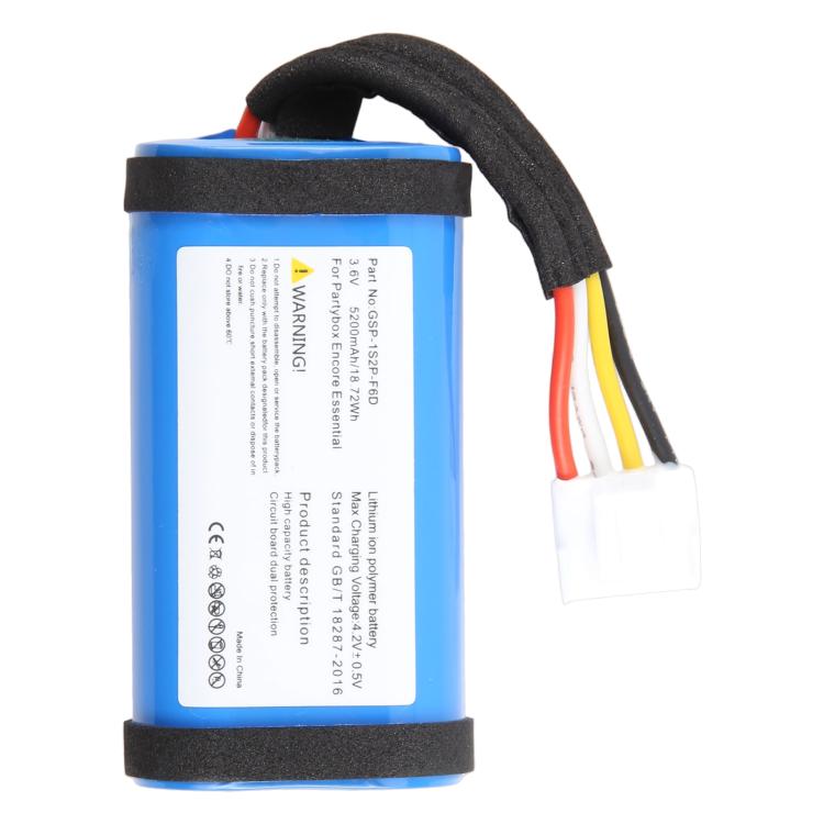 For JBL PartyBox Encore Essential GSP-1S2P-F6D 5200mAh Battery, For JBL PartyBox Encore Essential