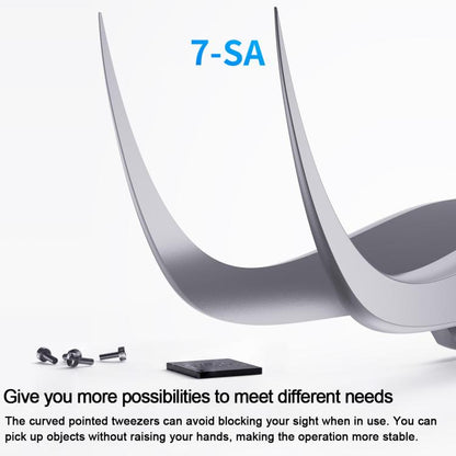 MEGA-IEDA High Hard Non-magnetic Stainless Steel Repair Tweezers, Long Tip, Short Tip, Curved Tip