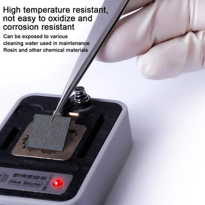 MEGA-IEDA High Hard Non-magnetic Stainless Steel Repair Tweezers, Long Tip, Short Tip, Curved Tip