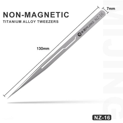 Mijing NZ-16 Non-Magnetic Ultralight 0.1mm Titanium Alloy Tweezers, Mijing NZ-16