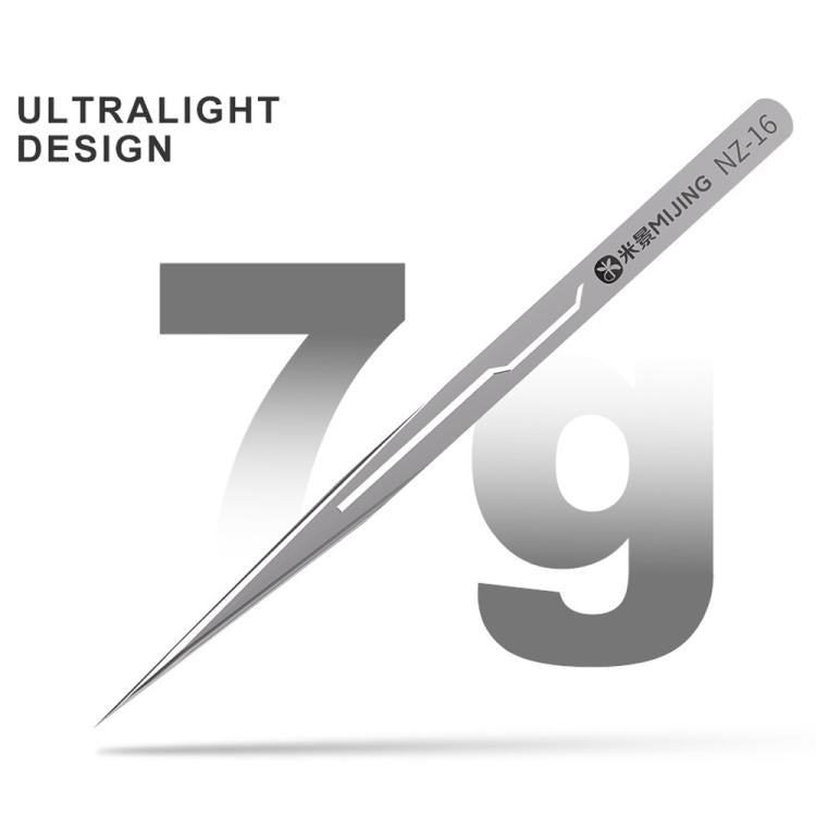 Mijing NZ-16 Non-Magnetic Ultralight 0.1mm Titanium Alloy Tweezers, Mijing NZ-16