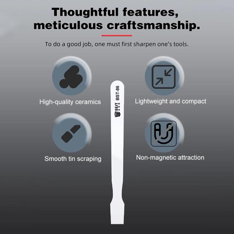 BEST BST-86 Multifunctional Anti-static Anti-magnetic BGA Ceramic Tin Scraper, BEST BST-86