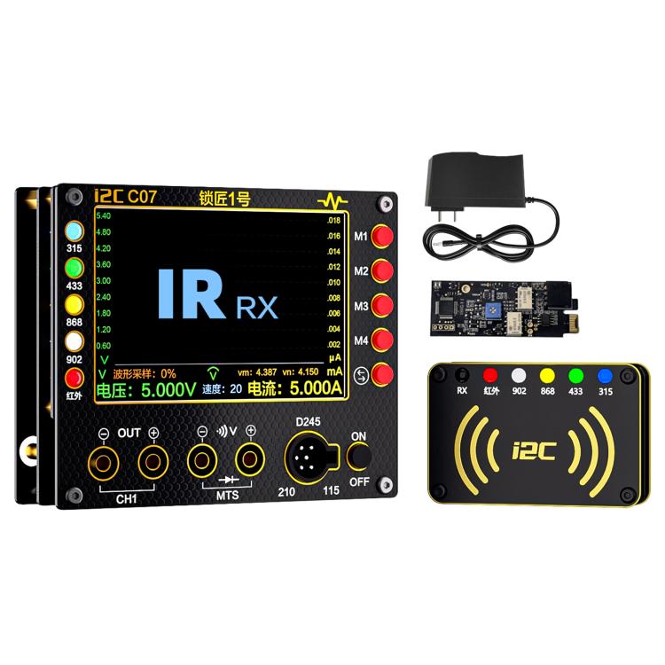 i2C C07 Locksmith No.1 Remote Control Frequency Tester Multimeter, Plug: EU Plug, Configuration 1, Configuration 2