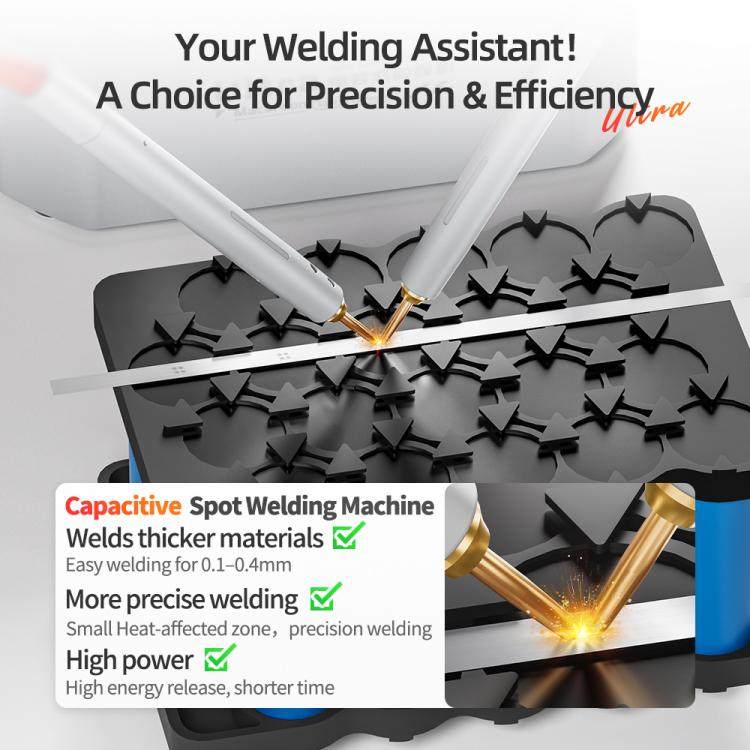 Qianli Macaron Ultra Capacitive Battery Spot Welding Machine for 0.1-0.4mm Thick Nickel Sheet, US Plug, EU Plug