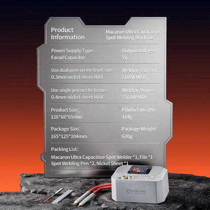 Qianli Macaron Ultra Capacitive Battery Spot Welding Machine for 0.1-0.4mm Thick Nickel Sheet, US Plug, EU Plug
